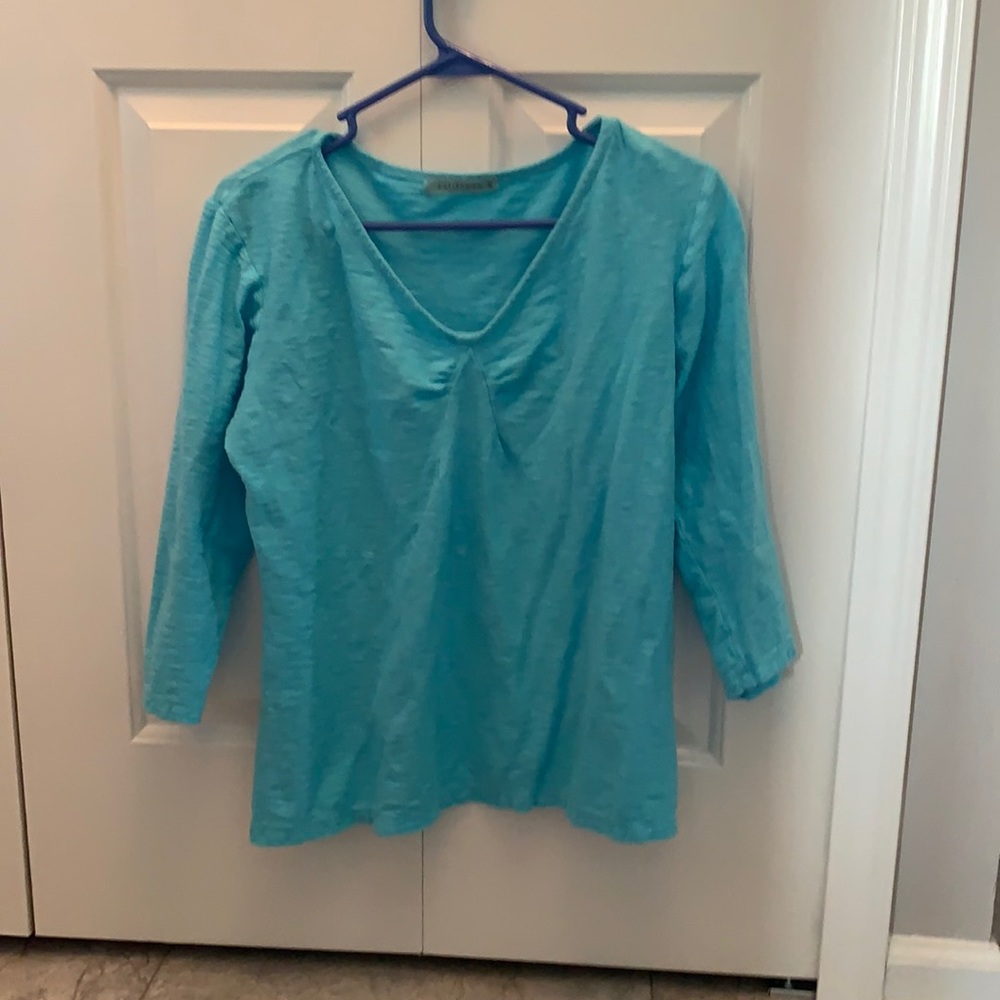 Cut loose turquoise top